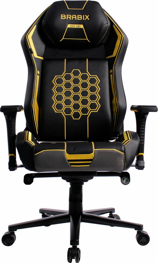 Игровое (геймерское) кресло Brabix GM-180 532953 (черный/желтый)