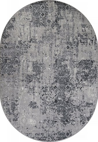 Ковер для жилой комнаты Merinos Palermo F281-OVAL-DARK-GRAY (1x2)