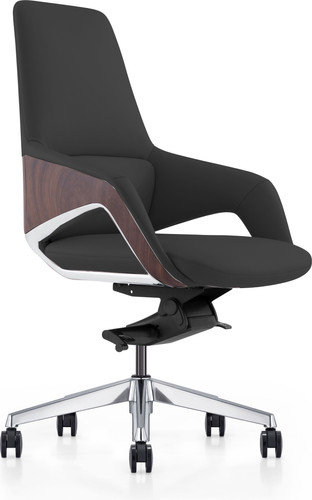 Кресло Norden Шопен LB FK 0005-B Black Leather (кожа/черный/алюминий)