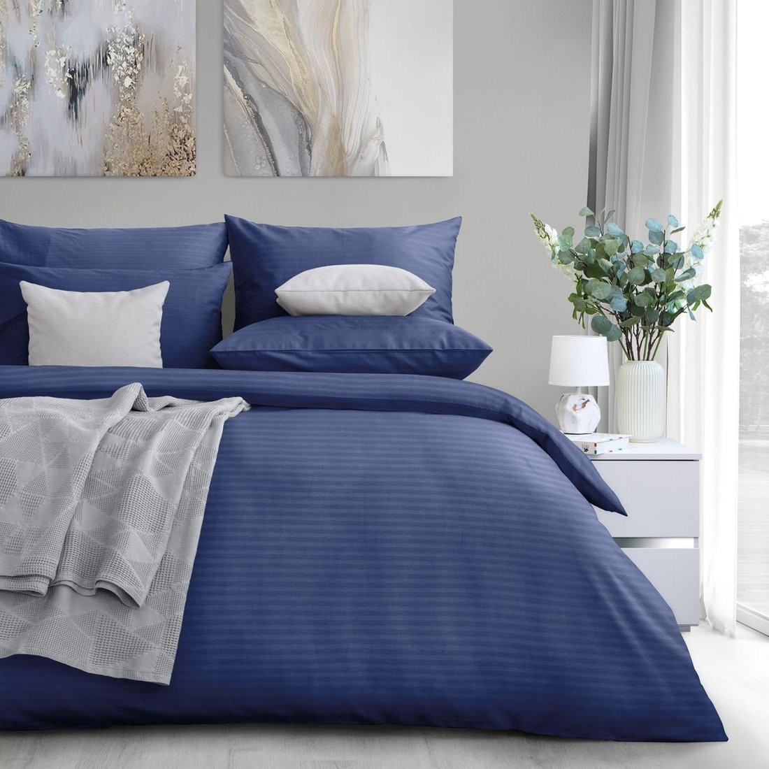Постельное белье Verossa Stripe 200x220 на молнии 929817 (Indigo)