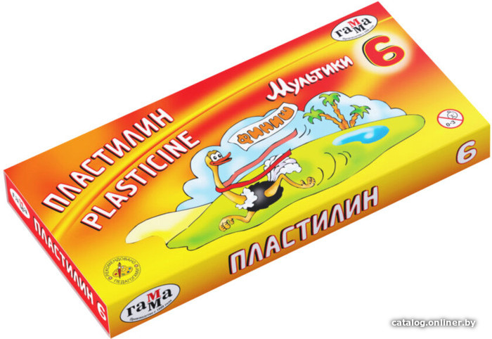 Пластилин Гамма Мультики 280015 (6 цв)