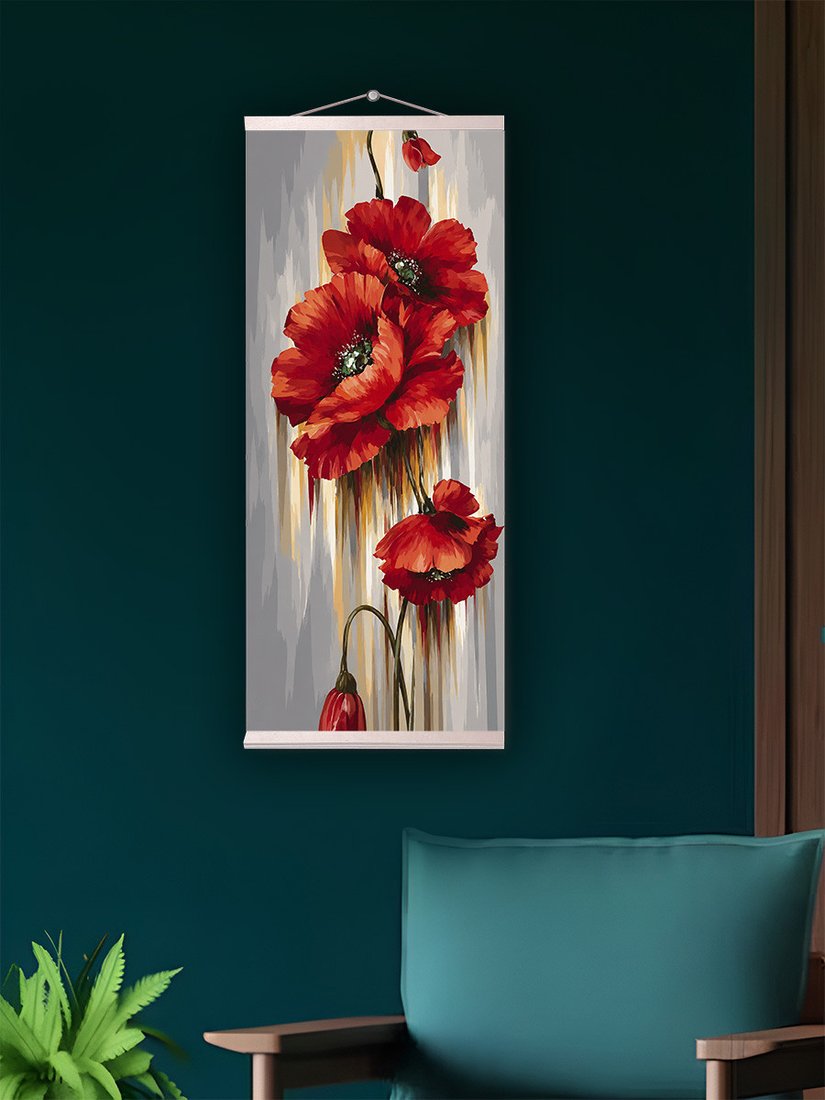 Картина по номерам Молли Красные маки 26x60 HRM0120