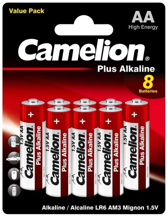 Батарейка Camelion LR6 Plus Alkaline BL-8 LR6-BP8