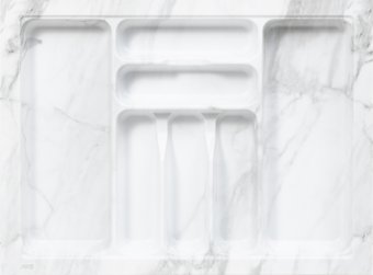 Лоток для столовых приборов AKS 600 Marble 540x485 (бело-серый мрамор)