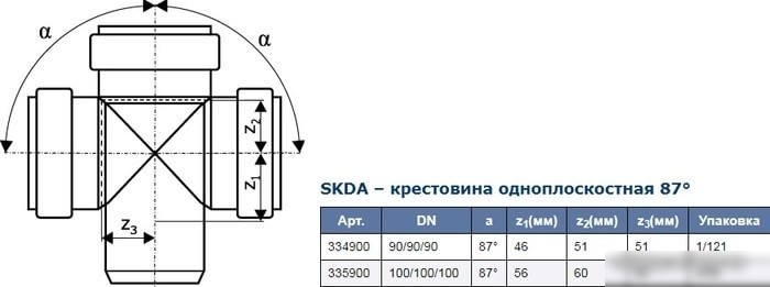 Ostendorf Skolan dB SKDA – крестовина одноплоскостная 100x87° 335900