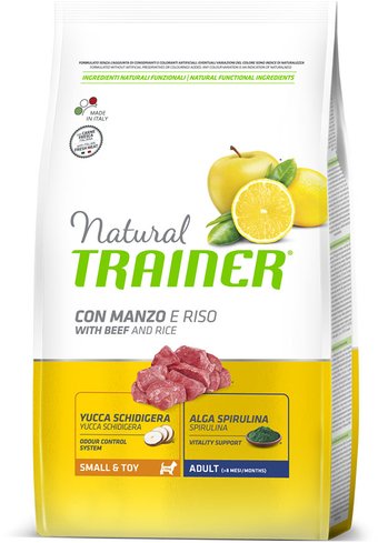 Сухой корм для собак Trainer Для мелких и миниатюрных пород с говядиной и рисом 0.8 кг