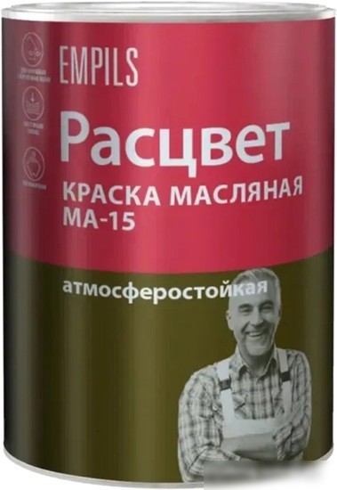 Краска Расцвет МА-15 масляная (черный, 2.7 кг)