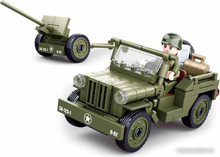 Конструктор Sluban Армия M38-B0853 Iconic Allied Jeep