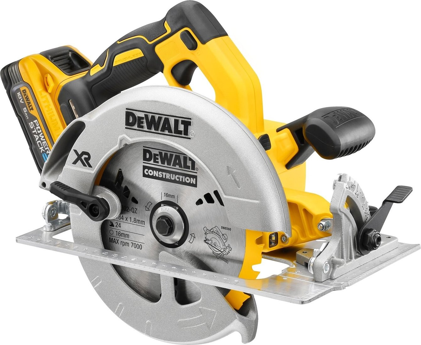 Дисковая (циркулярная) пила DeWalt DCS570H2T (с 2-мя АКБ, кейс)