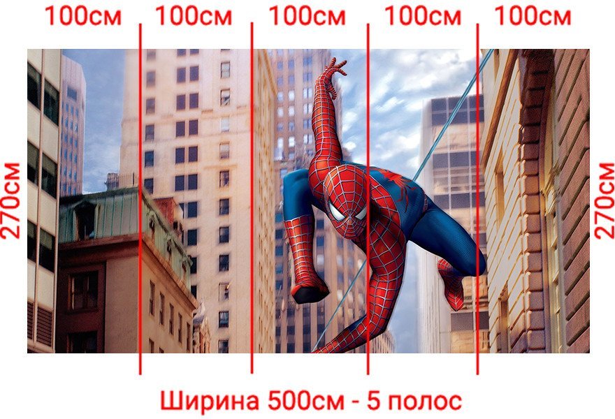 Фотообои Arthata Fotooboi-SpiderMan-64 (500x270)
