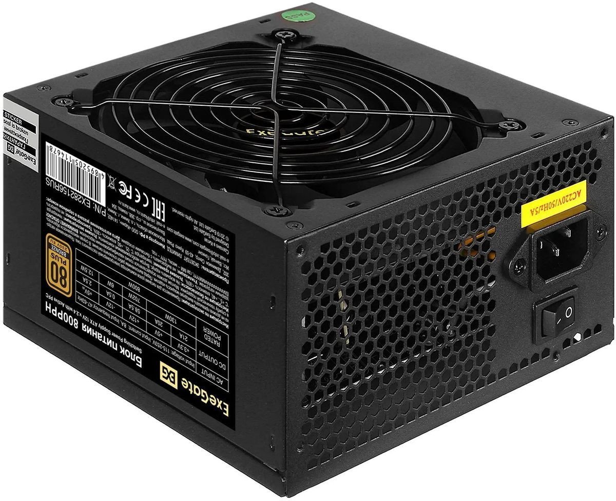 Блок питания ExeGate 800PPH 80 Plus Bronze EX282156RUS-OEM