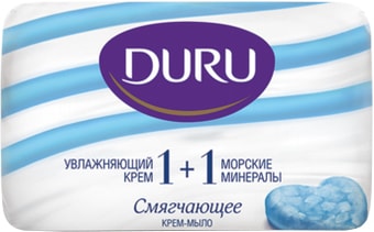 Косметика по уходу за телом Duru Крем-мыло 1+1 Увлажняющий крем & Морские минералы 80 г