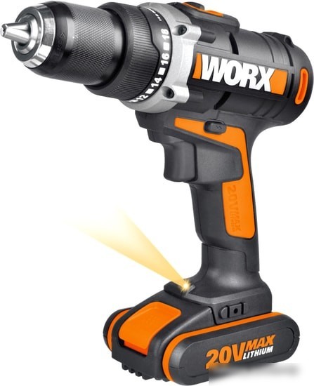 Дрель-шуруповерт Worx WX183.1 (с 2-мя АКБ, кейс)