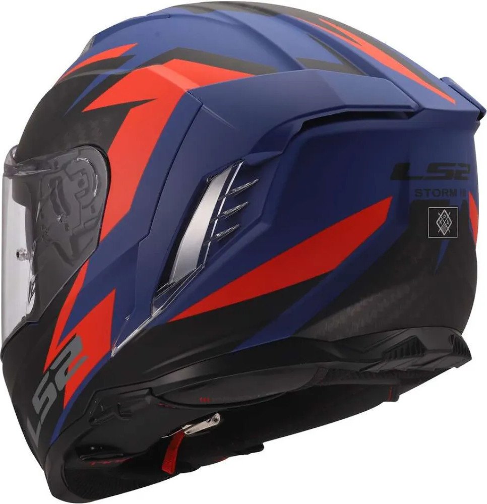 Мотошлем LS2 FF818 Storm III Dynamo (3XL, синий/красный)