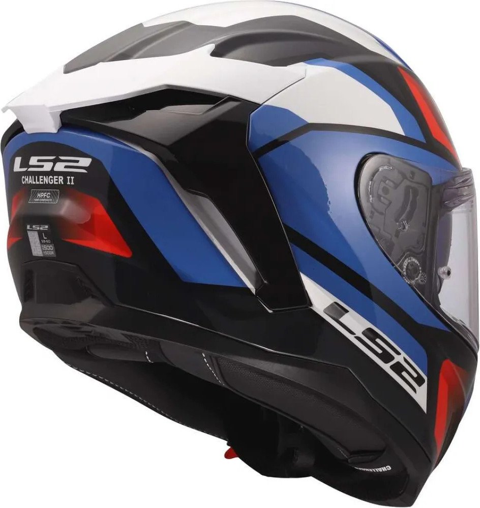 Мотошлем LS2 FF817 Challenger II Viper (2XL, белый/синий/красный)