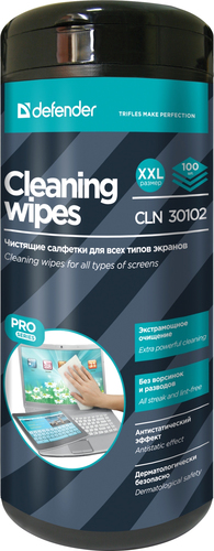 Влажные салфетки Defender CLN 30102 Pro (100 штук)