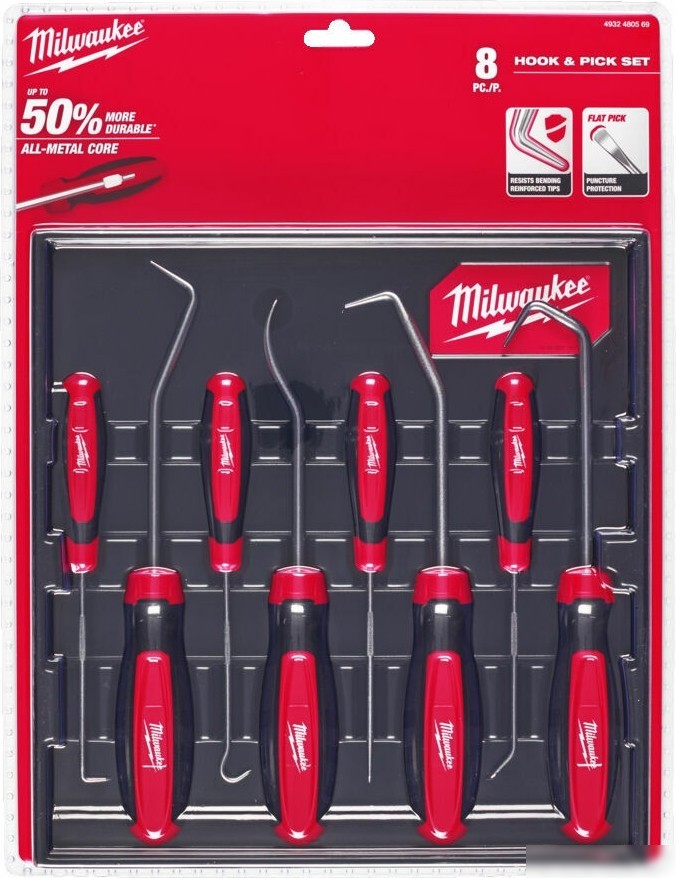 Набор крюков Milwaukee 4932480569 (8 предметов)