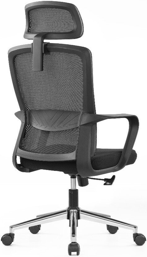 Офисное кресло SitZone U-060A (сетка/ткань, черный, крестовина хром)