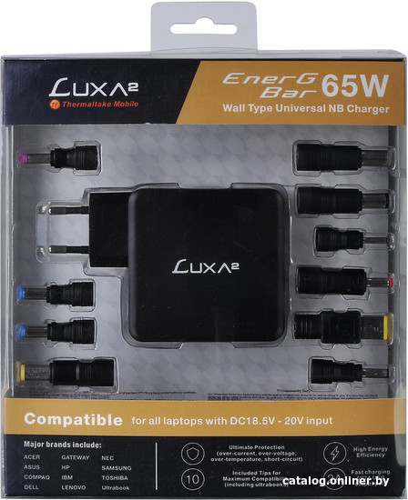 Сетевое зарядное LUXA2 EnerG Bar 65W PO-UWC-PC65BK-01