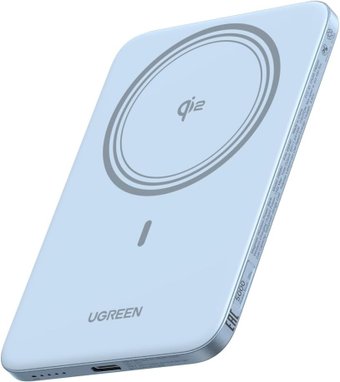 Внешний аккумулятор Ugreen MagFlow Air Qi2 15W PB580 65840B 5000mAh (голубой)