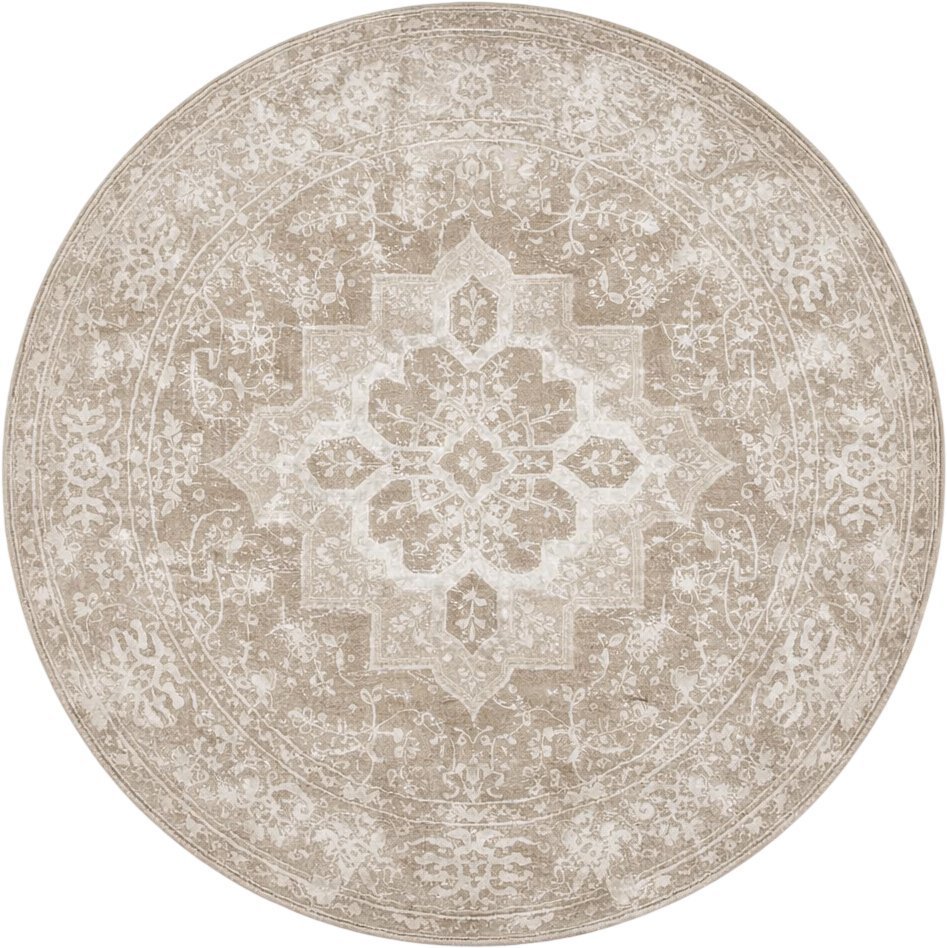 Ковер для жилой комнаты LAXMI Comfort 329 круг (1.6x1.6, Beige/Beige)