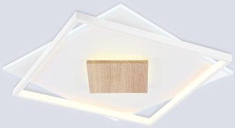 Подвесная люстра Ambrella FL4790 WH/WD (белый/дерево)