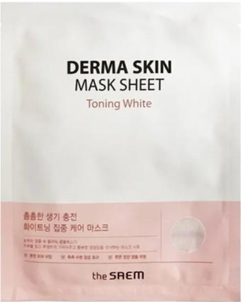 The Saem Маска для лица тканевая Derma Skin Mask Sheet Toning White