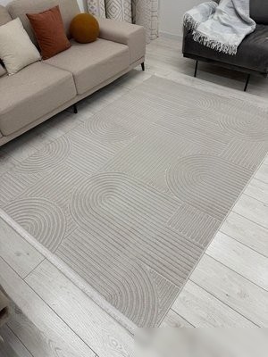 Ковер для жилой комнаты Radjab Carpet Моника Прямоугольник MC 402A 12583RK (1.2x1.8, Beige)