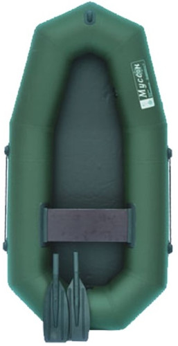 Гребная лодка Муссон R-195 с гребками (зеленый)