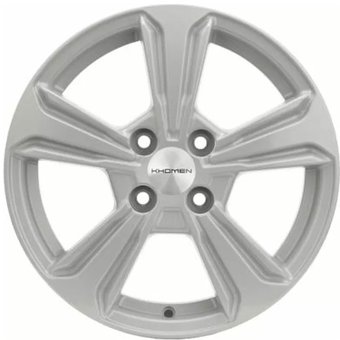 Литые диски Khomen KHW1502 Solaris 15x6" 4x100мм DIA 54.1мм ET 48мм F Silver