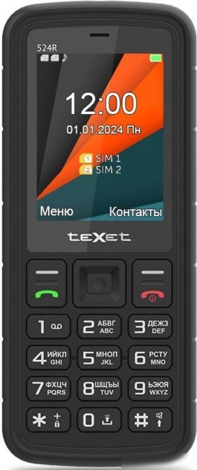 Кнопочный телефон TeXet TM-524R (черный)