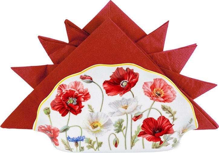 Салфетница Elan Gallery Маки New Bone China 420456