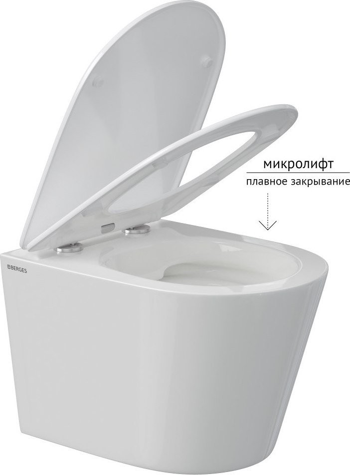 Унитаз подвесной Berges Wasserhaus VITA c сиденьем Slim SO (микролифт)