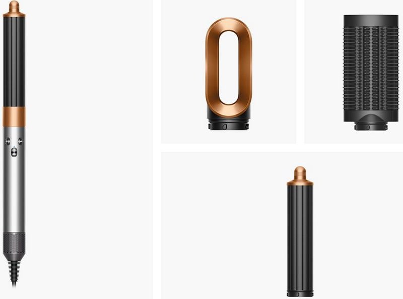 Фен-стайлер Dyson Airwrap Origin HS02 (с переходником на евровилку, никель/медный)