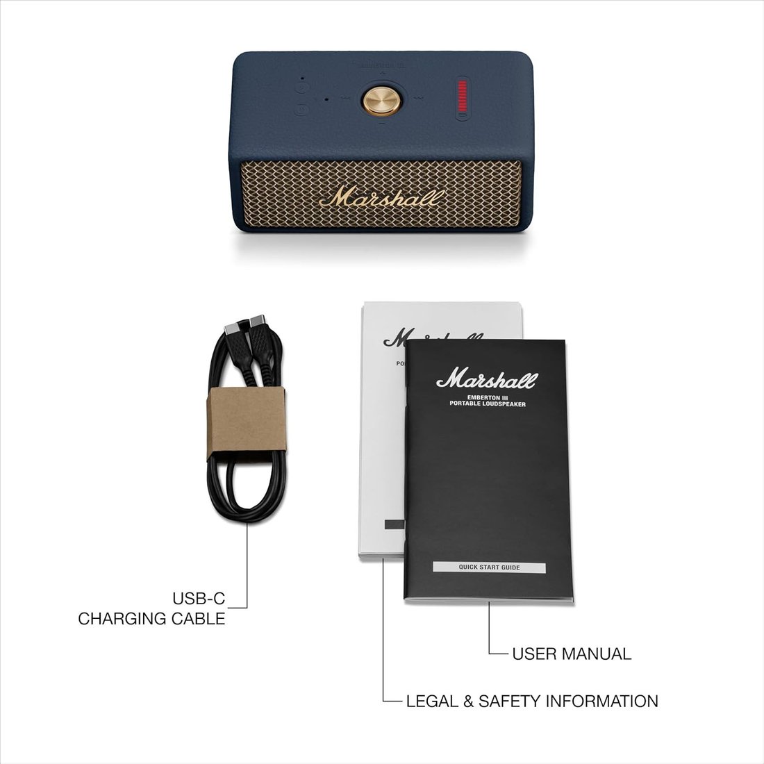 Беспроводная колонка Marshall Emberton III (синий)