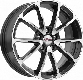 Литые диски iFree Skibidi (КС909) 17x6.5" 5x114.3мм DIA 67.1мм ET 49мм Блэк Джек