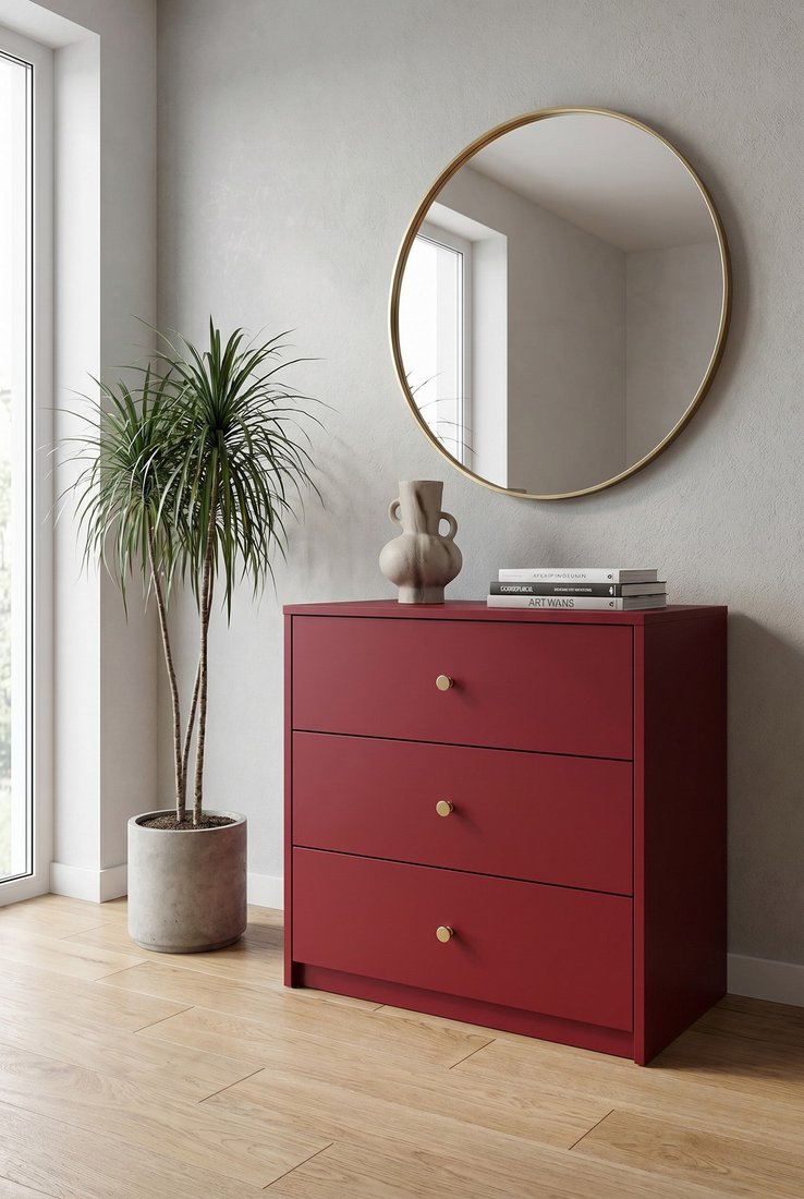 Комод Black Red White Parma KOM3S (марсала)