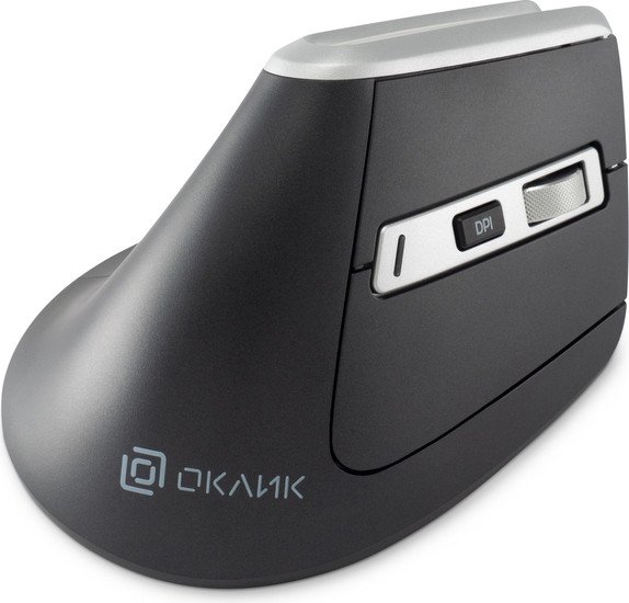 Вертикальная мышь Oklick 991MW (черный)