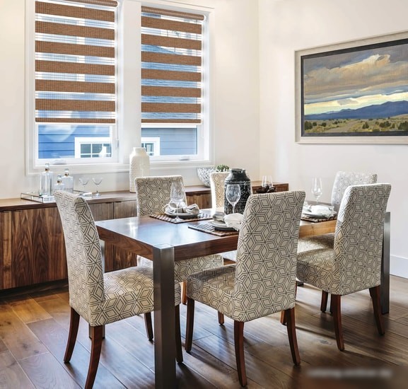 Шторы день-ночь Delfa СРШ 01МКД DN-42905 62x160 (мокка, рисунок бамбук)
