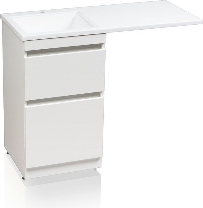 Symbolite Тумба с умывальником Даллас 115 Люкс Plus + Даллас 115x48 (левый, белый)