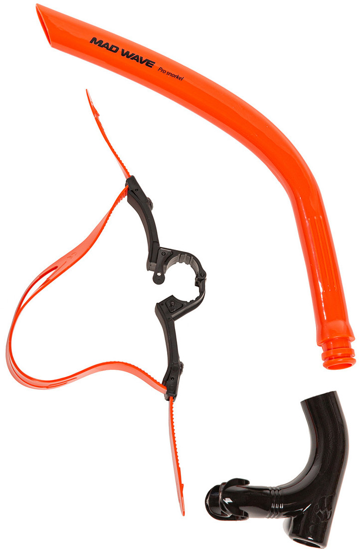 Трубка для плавания Mad Wave Pro Snorkel (оранжевый)