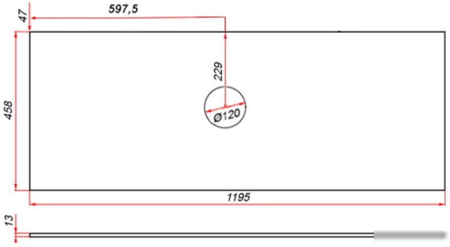 ЗОВ Столешница 13 CKP13W1195458C1 (белый)