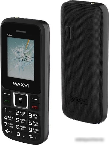 Кнопочный телефон Maxvi C3n (черный)
