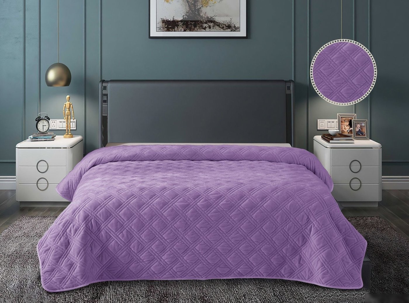 Покрывало Luxor RB 17-3612 велюр (220x240, amethyst)